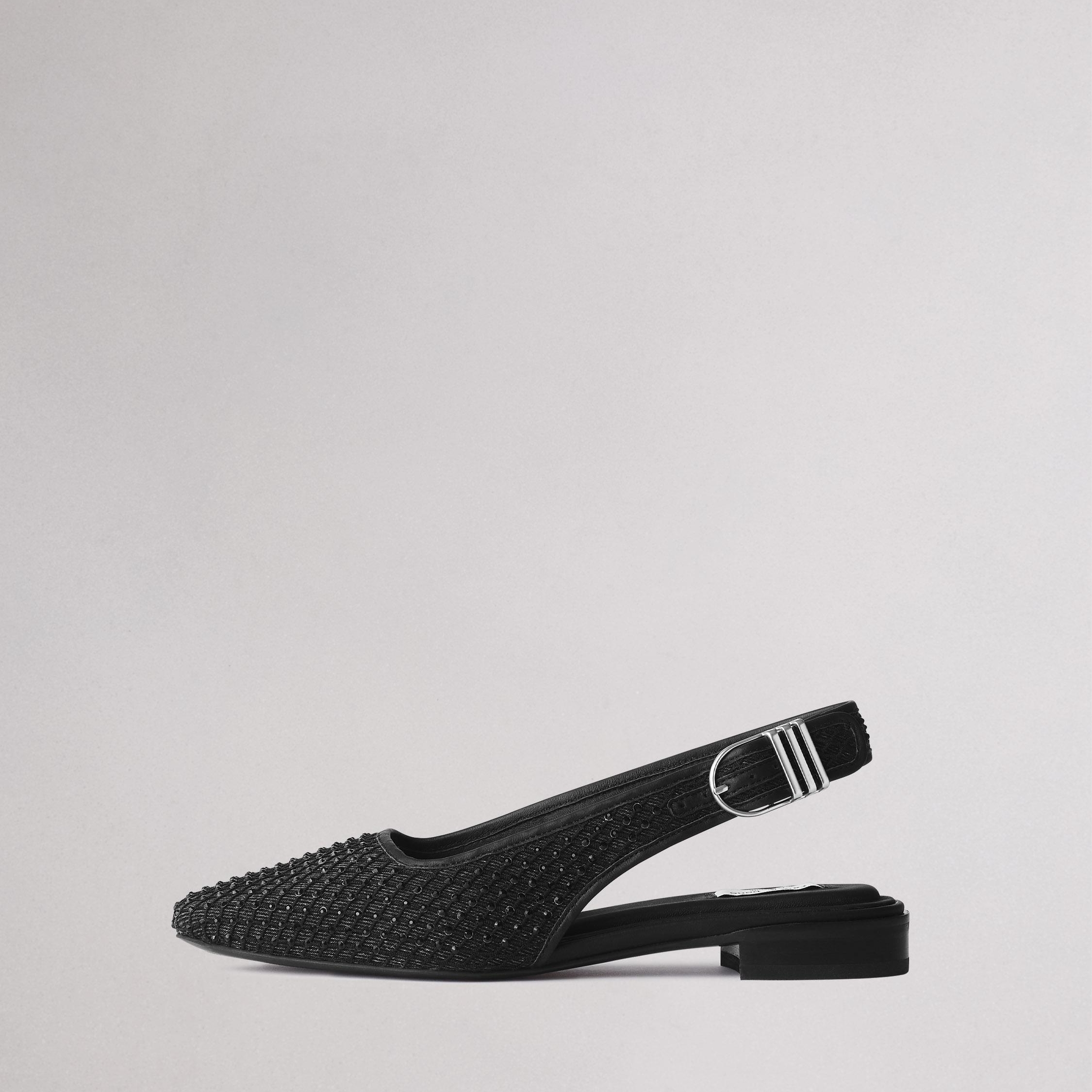 Rag & Bone Astra Diamante Black Studded Slingback